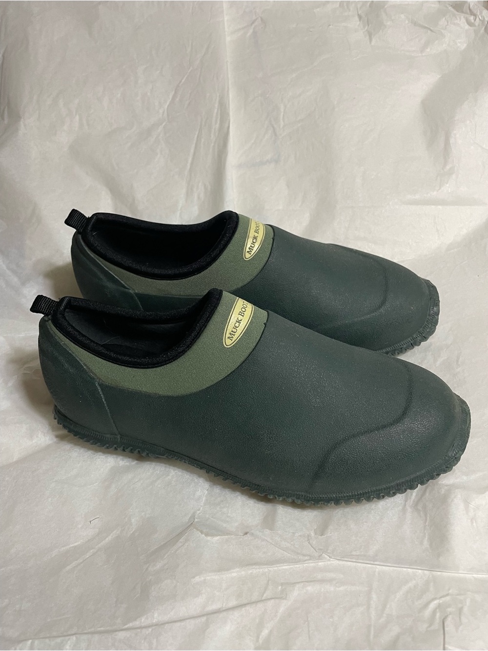 Muck Boot Men's Low-Profile Dark Green Slip-On Rain Shoe